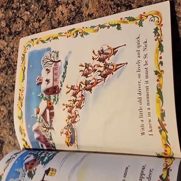 Vintage The Night Before Christmas Hardcover Book - Picture 5 of 6